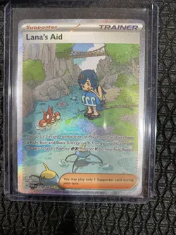 Pokemon TCG Lana's Aid Twilight Masquerade Holo Ultra Rare Card 219 Near Mint - Image 1