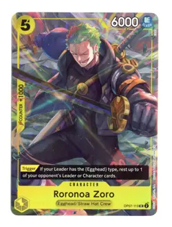 Roronoa Zoro (Illustration Box Vol.3) OP07-113 UC One Piece Promotion Cards NM - Image 1