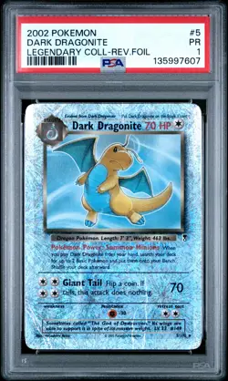 PSA 1 Dark Dragonite 5/110 Legendary Collection Reverse Holo Rare Pokemon Card - Image 1