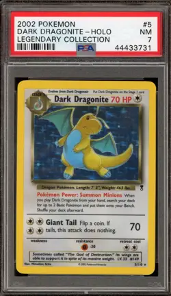 Pokemon Dark Dragonite Legendary Coll. Holo Rare #5 PSA 7 - Image 1
