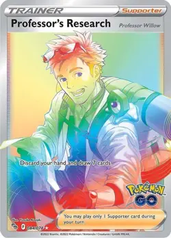 Professor's Research - 084/078 - Pokemon Go Sword & Shield Secret Rare Card NM - Image 1