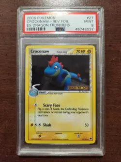 🔥🔥PSA 9 Croconaw Reverse Holo Pokemon Card 2006 EX Dragon Frontiers 27/101🔥🔥 - Image 1