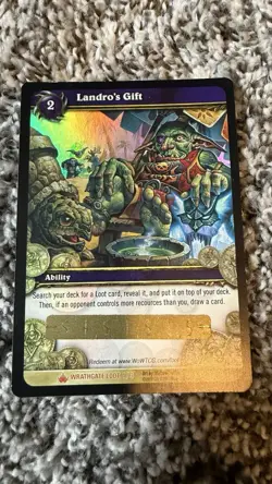 Landro's Gift Unscratched WoW World Of Warcraft TCG Loot Card - Image 1
