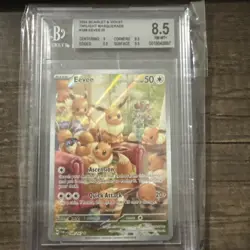 Pokemon Twilight Masquerade Eevee TCG Illustration Card #188/167 - Image 1