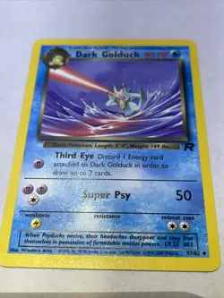 Dark Golduck 37/82 - Team Rocket Vintage WOTC Pokemon TCG Card LP - Image 4