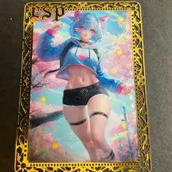 Goddess Story Gold METAL Card - Serial Number #/200! Maiden Party- Anime Girl - Image 1