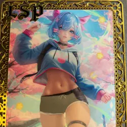 Goddess Story Gold METAL Card - Serial Number #/200! Maiden Party- Anime Girl - Image 3