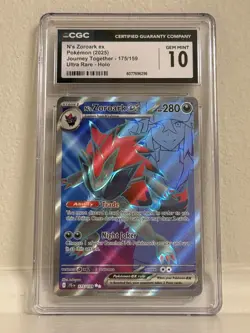 N's Zoroark ex 175/159 Journey Together Holo Pokemon Card TCG CGC 10 - Image 1