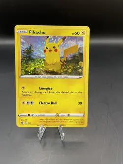 Pikachu 7/15 Holo Promo | McDonalds 2022 Pokemon TCG Card NM Error Double Holo - Image 1