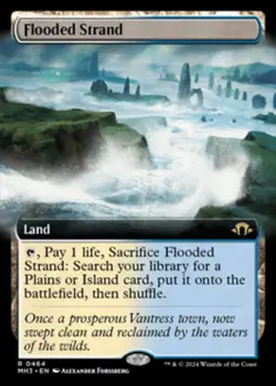 Flooded Strand (Extended Art) - Modern Horizons 3 (MH3) - Image 1