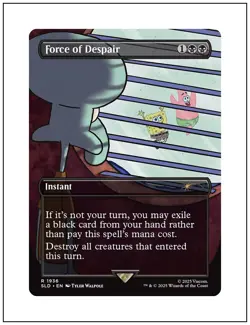 1x Force of Despair, Non-Foil, Spongebob Squarepants Secret Lair Drop, MTG NM - Image 1