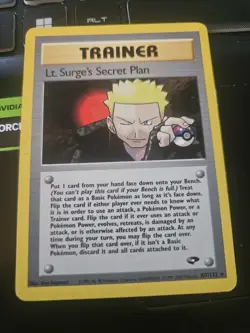 Lt. Surge's Secret Plan (107/132) Rare Gym Challenge Set Pokemon Card! LP - Image 1