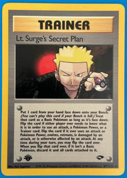 Pokemon TCG Lt. Surge's Secret Plan 107/132 Gym Challenge 1st Ed. Rare LP/NM - Image 1