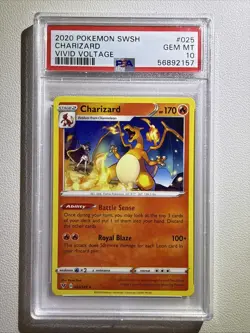 PSA 10 Charizard #025 - 2020 Pokemon Sword & Shield Vivid Voltage - Image 1