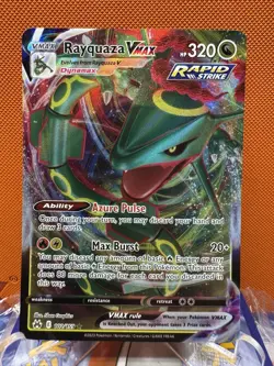Pokemon Crown Zenith Rayquaza VMAX Ultra Rare Holo Full Art #102/159 NM 1236 - Image 1