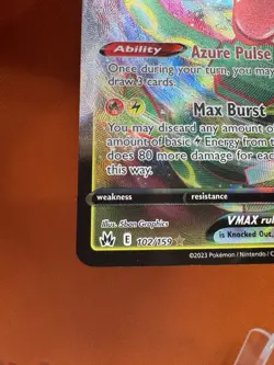Pokemon Crown Zenith Rayquaza VMAX Ultra Rare Holo Full Art #102/159 NM 1236 - Image 4