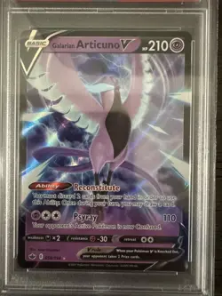 2021 POKEMON SWORD & SHIELD CHILLING REIGN #058 GALARIAN ARTICUNO V PSA 9 - Image 2