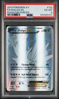 Pokemon Dialga EX 122/119 PSA 6 EX-MT XY Phantom Forces Secret Rare FA 2014 - Image 1