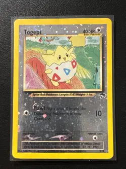 Togepi Southern Islands Reverse HOLO Pokemon TCG 4/18 MP Ungraded Double Swirl - Image 1