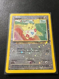 Togepi Southern Islands Reverse HOLO Pokemon TCG 4/18 MP Ungraded Double Swirl - Image 2