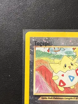 Togepi Southern Islands Reverse HOLO Pokemon TCG 4/18 MP Ungraded Double Swirl - Image 3