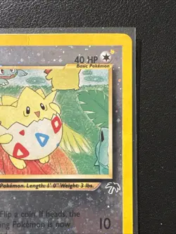 Togepi Southern Islands Reverse HOLO Pokemon TCG 4/18 MP Ungraded Double Swirl - Image 4