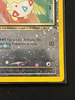 Togepi Southern Islands Reverse HOLO Pokemon TCG 4/18 MP Ungraded Double Swirl - Image 5
