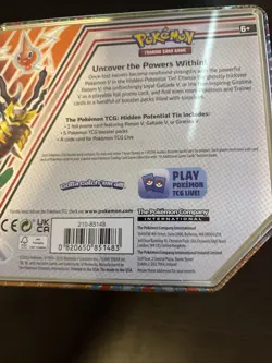 Pokemon TCG: Rotom V Hidden Potential Tin 5 Booster Packs - NEW FACTORY SEALED - Image 2