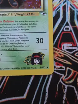 Pokemon Erika's Vileplume 5/132 - Holo Rare - Gym Heroes Pokemon 2000 - Image 5