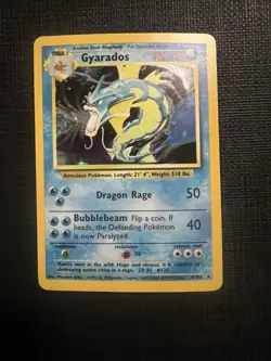 Pokemon Base Set Gyarados Holo - Lightly Played LP - Original Vintage 6/102 WOTC - Image 1