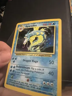 Pokemon Base Set Gyarados Holo - Lightly Played LP - Original Vintage 6/102 WOTC - Image 2