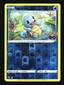 2022 Pokemon GO Squirtle Reverse Holo Uncommon #15/78 - Image 1