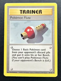 Pokemon Trainer Pokemon Flute 86/102 Base Set Vintage WOTC Uncommon - Image 1