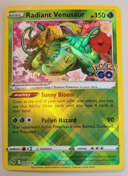 radiant venusaur 004/078 Pokemon GO Never Played M/NM - Image 1
