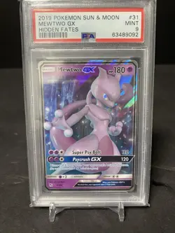 PSA 9 - MEWTWO - GX - 31/68 - SUN & MOON - HIDDEN FATES - Pokemon - Image 1