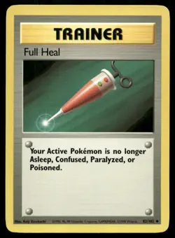 LP Pokemon Base Set Unlimited Full Heal 82/102 WOTC 1999 - Image 1