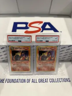 1997 Vintage Holo Dark Charizard No.006 Japanese Pokemon Sequential PSA 9/9 - Image 1