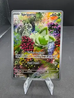 Sprigatito 196 & Floragato 197/193 Illustration Rare Pokemon Paldea Evolved NM - Image 2