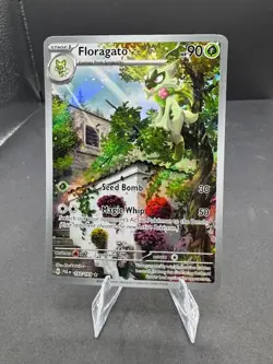 Sprigatito 196 & Floragato 197/193 Illustration Rare Pokemon Paldea Evolved NM - Image 4
