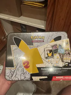 Pokemon 25th Anniversary Celebrations Treasure Chest Lunchbox Tin Factory SEALED - Image 1