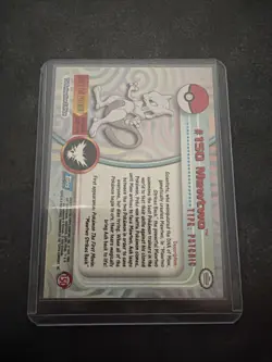Mewtwo #150 Topps Blue Label TV Animation Edition Non Holo Pokemon 1999 NM - Image 2