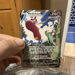 Pokemon Medicham V Full Art Holo Ultra Rare Evolving Skies 186/203 210HP English - Image 1