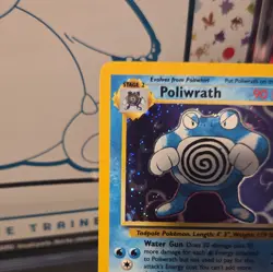 Poliwrath 015/130 Base Set 2 Holo Rare Unlimited Pokemon TCG Vintage LP - Image 3