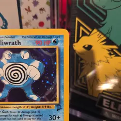 Poliwrath 015/130 Base Set 2 Holo Rare Unlimited Pokemon TCG Vintage LP - Image 4