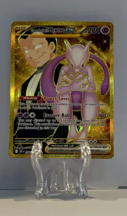 Pokemon TCG Destined Rivals Mewtwo EX Team Rockets Hyper Rare Card 240/182-MINT! - Image 3