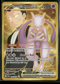 2025 Pokemon TCG Mewtwo EX Team Rockets Hyper Rare Card 240/182 Destined Rivals - Image 1