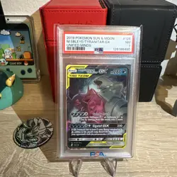 Pokemon TCG Mega Sableye & Tyranitar GX 126/236 Sm-Unified Minds Holo PSA 7 NM! - Image 1