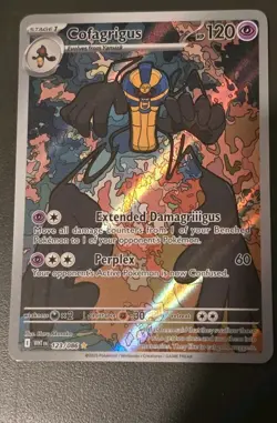 POKEMON - COFAGRIGUS - 123/086 - ILLUSTRATION RARE - S&V WHITE FLARE - NM - Image 1
