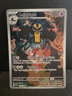 Cofagrigus 123/086 Illustration Rare Pokemon Scarlet & Violet White Flare NM - Image 1
