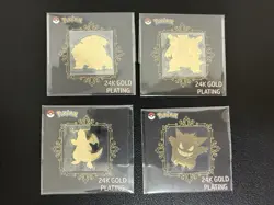 Korea Pokemon Striking Popping Candy 24k Gold Plated Sticker Lot 10 Popular Set - Image 2